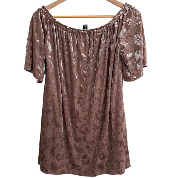 Taupe Velvet Floral Accents size medium Forever 21 New!🏷 - Picture 12 of 16